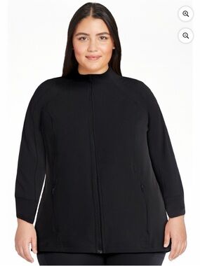 Avia Black Full-Zip Lightweight Active Jacket